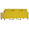 Canapé à 3 places Jaune 180 cm Velours
