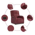 Fauteuil inclinable Rouge bordeaux Similicuir