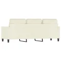 Canapé à 3 places Crème 180 cm Velours