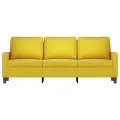Canapé à 3 places Jaune 180 cm Velours