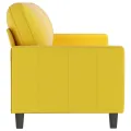Canapé à 3 places Jaune 180 cm Velours