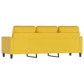Canapé à 3 places Jaune 180 cm Velours