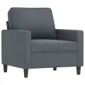 Ensemble de canapés 3 pcs avec coussins Gris foncé Velours