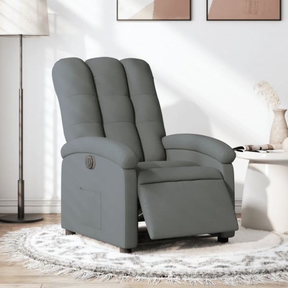 Fauteuil inclinable électrique Gris foncé Tissu