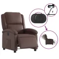 Fauteuil inclinable électrique Marron Similicuir