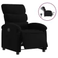 Fauteuil inclinable électrique Noir Tissu