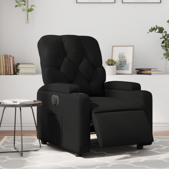 Fauteuil inclinable électrique Noir Similicuir