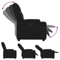 Fauteuil inclinable électrique Noir Similicuir
