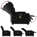 Fauteuil de massage inclinable électrique Noir Tissu