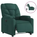 Fauteuil inclinable électrique Vert foncé Tissu
