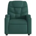 Fauteuil inclinable électrique Vert foncé Tissu