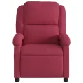 Fauteuil inclinable massage électrique rouge bordeaux velours