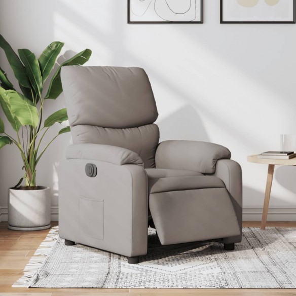 Fauteuil inclinable électrique Taupe Tissu