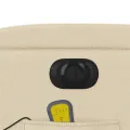 Fauteuil inclinable de massage électrique crème tissu