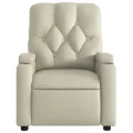Fauteuil de massage inclinable électrique crème similicuir