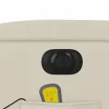 Fauteuil de massage inclinable électrique crème similicuir