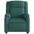 Fauteuil de massage inclinable électrique Vert foncé Tissu