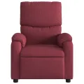 Fauteuil de massage inclinable électrique Rouge bordeaux Tissu