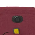 Fauteuil de massage inclinable électrique Rouge bordeaux Tissu