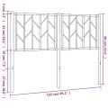 Tête de lit métal blanc 120 cm