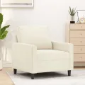 Fauteuil Crème 60 cm Velours