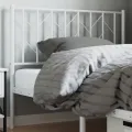 Tête de lit métal blanc 100 cm