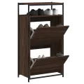 Armoire à chaussures chêne marron 60x34x112cm bois d'ingénierie