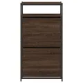Armoire à chaussures chêne marron 60x34x112cm bois d'ingénierie