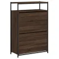 Meuble à chaussures chêne marron 75x34x112 cm bois d'ingénierie