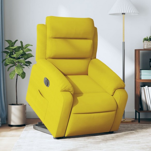 Fauteuil inclinable électrique jaune Velours