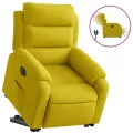 Fauteuil inclinable électrique jaune Velours