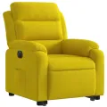 Fauteuil inclinable électrique jaune Velours