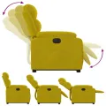 Fauteuil inclinable électrique jaune Velours