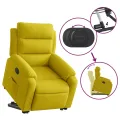 Fauteuil inclinable électrique jaune Velours