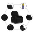 Fauteuil de massage inclinable Noir Velours
