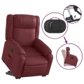Fauteuil inclinable Rouge bordeaux Similicuir