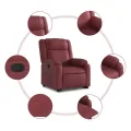 Fauteuil inclinable Rouge bordeaux Similicuir