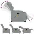 Fauteuil inclinable de massage électrique Gris clair Tissu