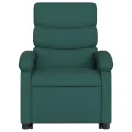Fauteuil inclinable de massage électrique Vert foncé Tissu