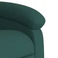 Fauteuil inclinable de massage électrique Vert foncé Tissu