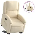 Fauteuil inclinable Crème Tissu