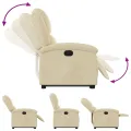 Fauteuil inclinable Crème Tissu