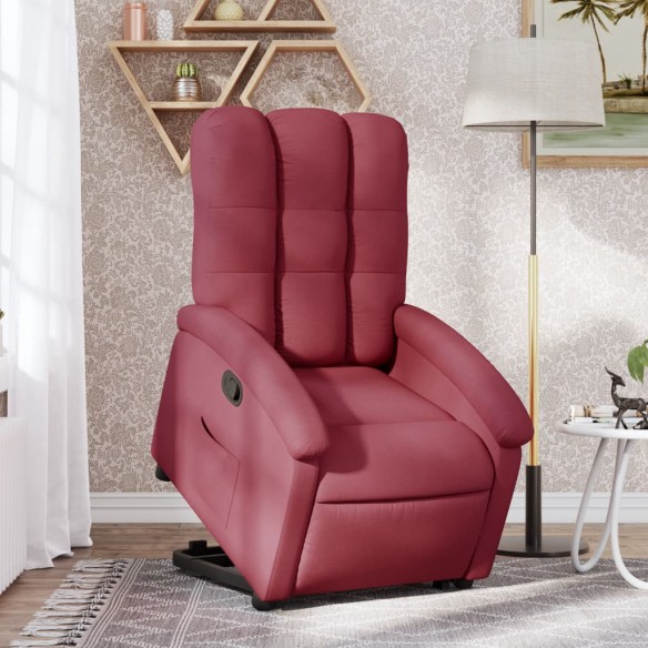 Fauteuil inclinable rouge bordeaux tissu