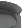 Fauteuil inclinable de massage électrique Gris foncé Tissu
