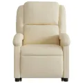 Fauteuil inclinable de massage électrique Crème Tissu