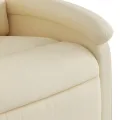 Fauteuil inclinable de massage électrique Crème Tissu
