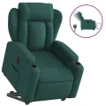 Fauteuil inclinable électrique vert foncé tissu