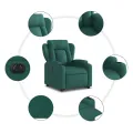 Fauteuil inclinable électrique vert foncé tissu