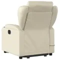 Fauteuil inclinable de massage Crème Similicuir