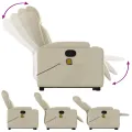 Fauteuil inclinable de massage Crème Similicuir